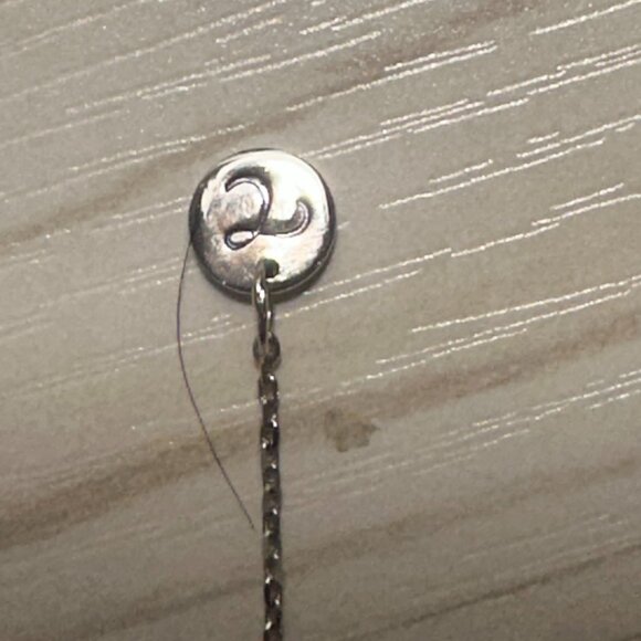 STERLING SILVER ARROW NECKLACE WITH CZ DIAMONDS - Picture 4 of 5